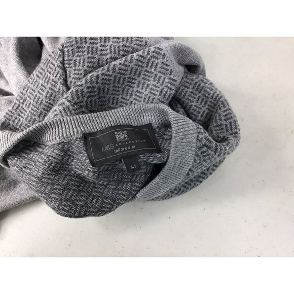 M&S Collection Fair Isle Sweater Cotton Mens Medium - Picture 4 of 6